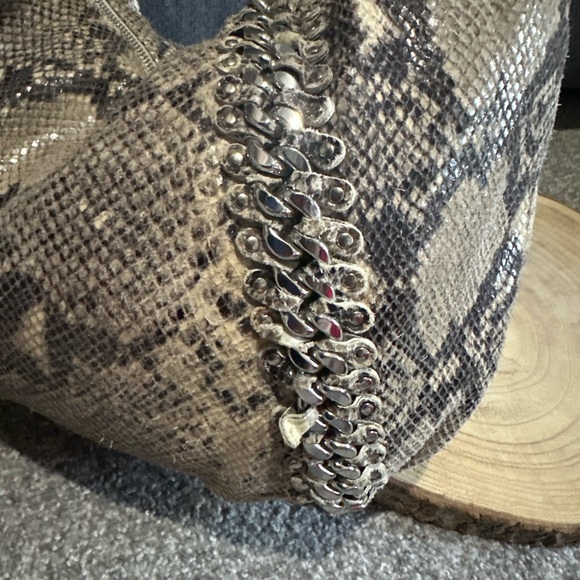 Michael Kors Snakeskin Patterned Hobo Shoulder Bag Purse AS IS - Picture 5 of 16